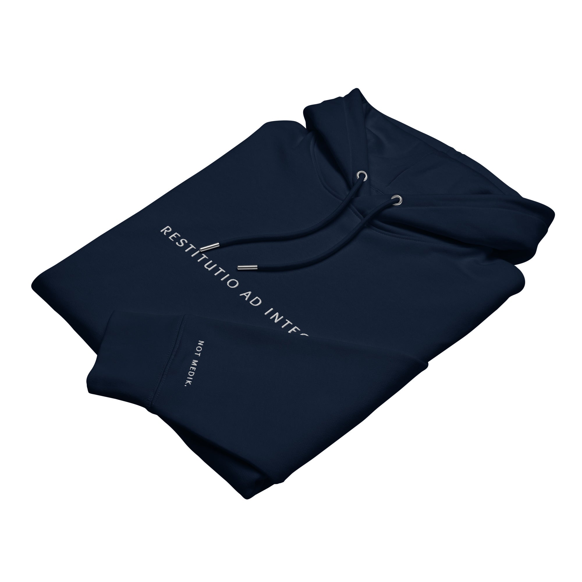 restitutio ad integrum. Premium Hoodie - not medik.