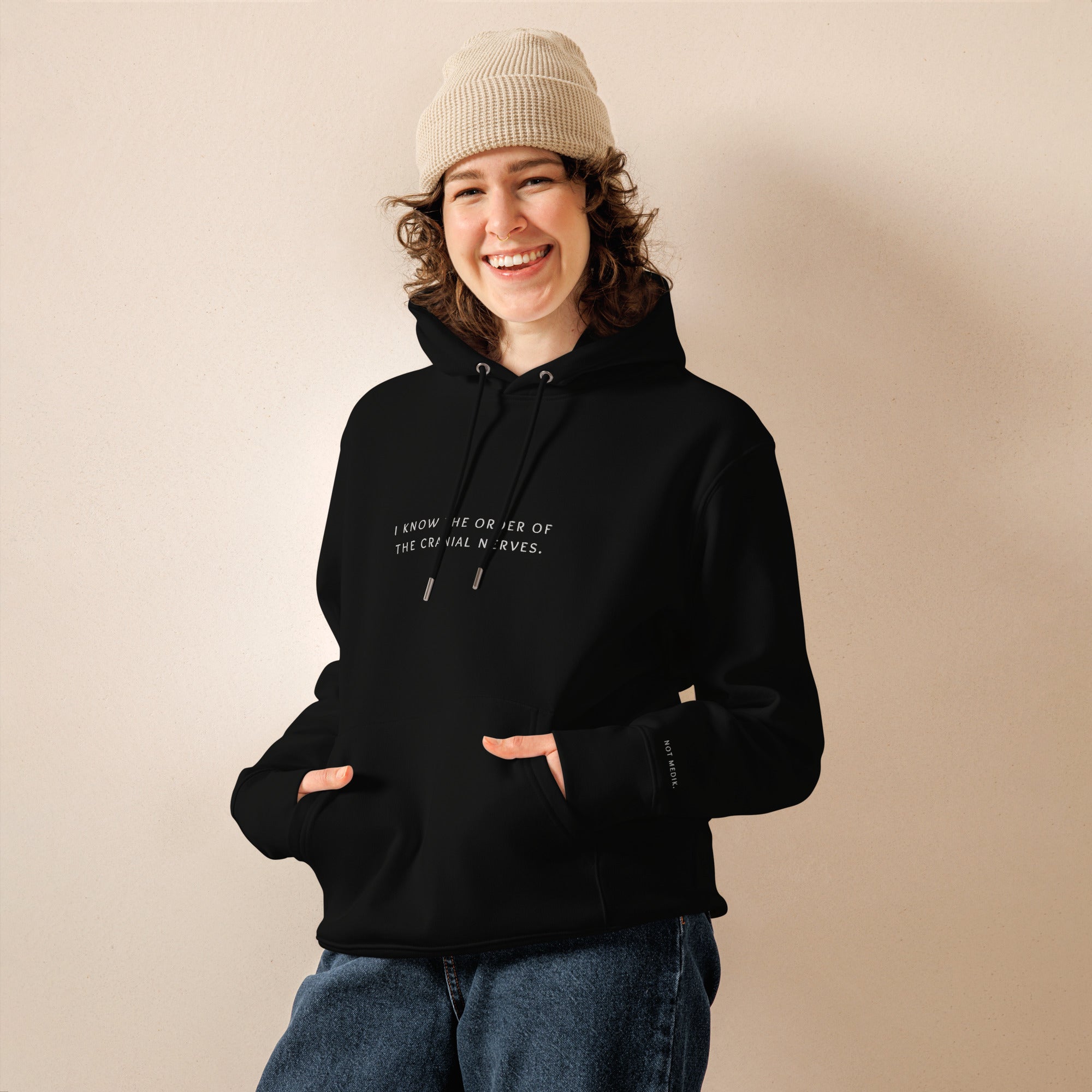 i know the order of the cranial nerves. Premium Hoodie - not medik.